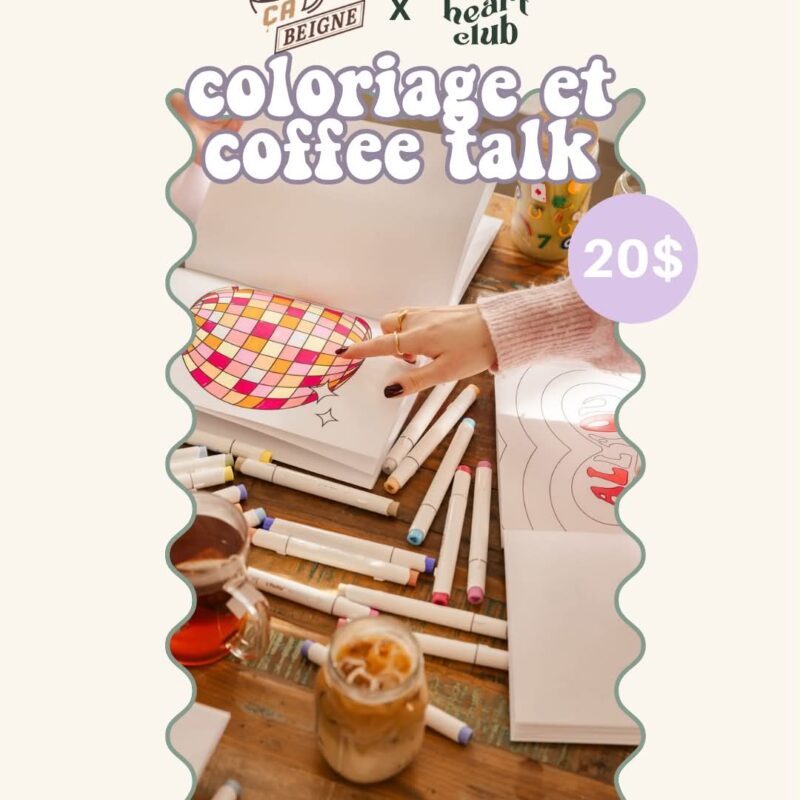 Coloriage et coffee talk